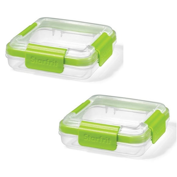 LocknLock - Set of 2 EasyLunch Plastic Sandwich Containers, 473mL Capacity, Green