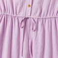 thumbnail image 2 of PatPat Family Matching Dresses Purple Toddler Girl 2T Mommy and Me Solid Color Purple Button Cotton V-neck Tiered Dress, Girl Dresses, 2 of 12