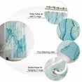 thumbnail image 5 of Shower Curtains Sets for Bathroom Decor Gradient Teal Marble Texture Waterproof Bathroom Curtain with Hooks, Abstract Watercolor Geometric for Bathroom Decor,60x72IN, 5 of 7