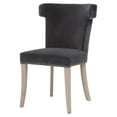thumbnail image 2 of Dining Chair with Sculpted Wingback and Nailhead Trim, Black, 2 of 5