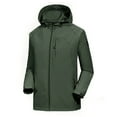 thumbnail image 3 of Men Windproof Waterproof Jacket Casual Zipper Hoodie Coat Outwear, 3 of 4