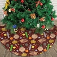 thumbnail image 3 of XMXY Halloween Christmas Tree Skirt, Hand Drawn Flat Christmas Pattern Holiday Party Indoor Decorations Ornaments, 30" Inch, 3 of 9
