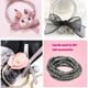 thumbnail image 4 of Minnieouse 10 piezas de bandas para el cabello Topknot, diadema de moda, tocado sólido decorativo, soporte Universal para cola de caballo, accesorios sin Accesorio para el cabello Negro plata Minnieouse AP011340-12B, 4 of 6
