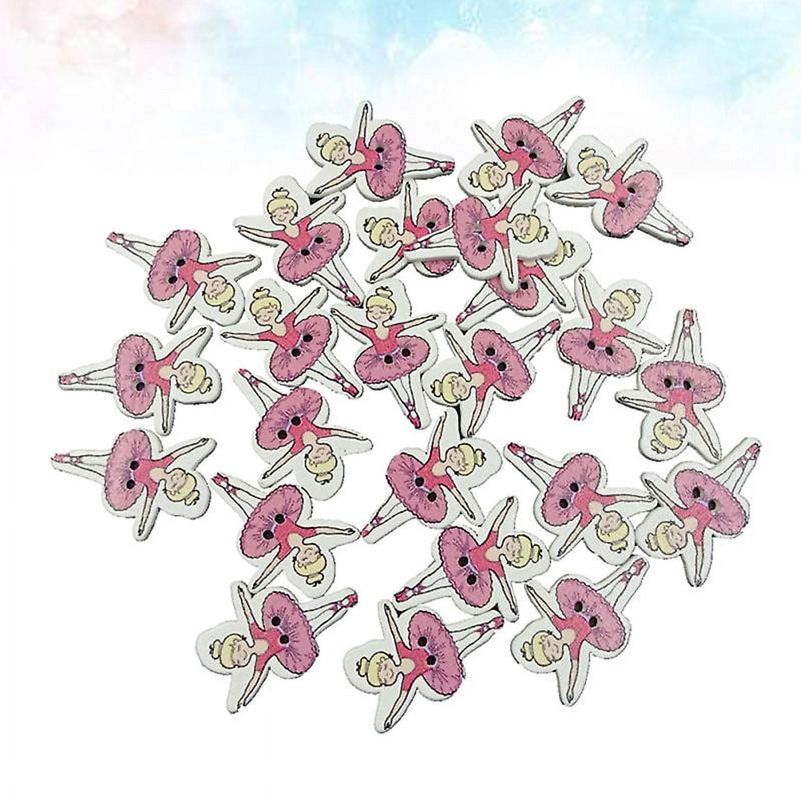 100pcs Cute Wooden Buttons