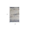 thumbnail image 4 of 4' X 6' Blue Gray And Ivory Wool Abstract Tufted Handmade Stain Resistant Area Rug, 4 of 10