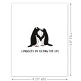 thumbnail image 4 of Tarjeta de boda divertida de Rockdoodles para boda y compromiso con pingüino, 4 of 8