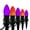 Purple/Orange, variant on Wintergreen Lighting C7 Purple & Orange OptiCore Smooth LED Halloween Pathway Light Kit, 50 Lights, 12" Spacing, Black Wire, 50 ft