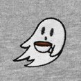 thumbnail image 2 of Dalix Spooke-a-Latte Ghost Sweatshirt Embroidered Coffee Fleece Long Sleeve Womens in Heather Gray S Small, 2 of 5