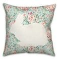 thumbnail image 2 of Creative Products White Rabbit with Roses 18 x 18 Spun Poly Pillow, 2 of 3