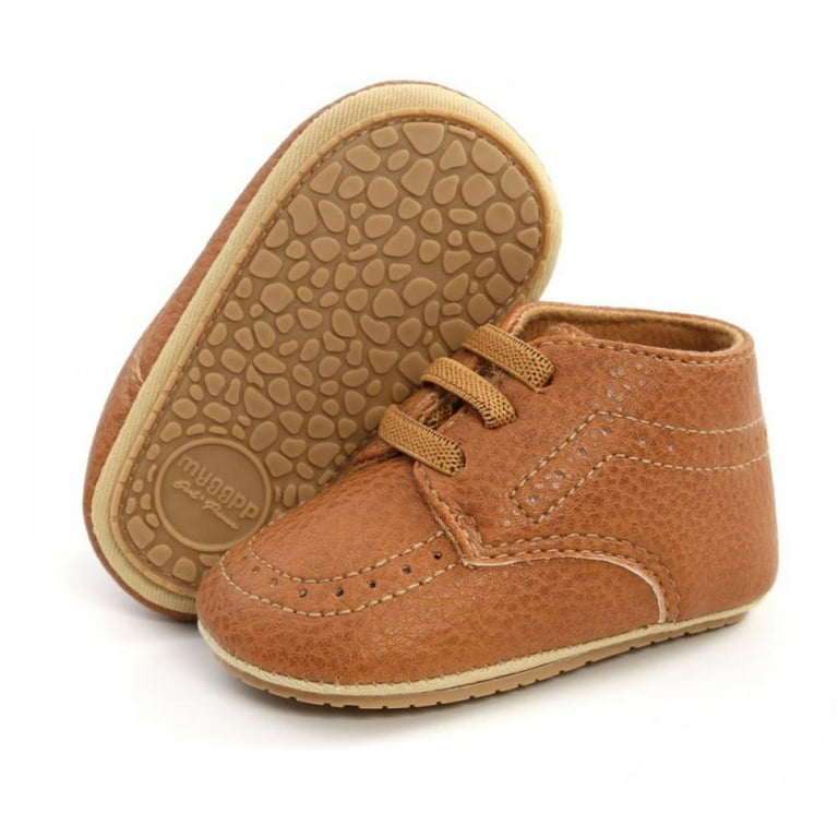 Infant Baby Boys Girls Classic PU Leather Wedding Loafers Brogue Toddler Oxford Dress Shoes First Steps Walking Flat Lazy Crib Shoe 0 18Months Walmart