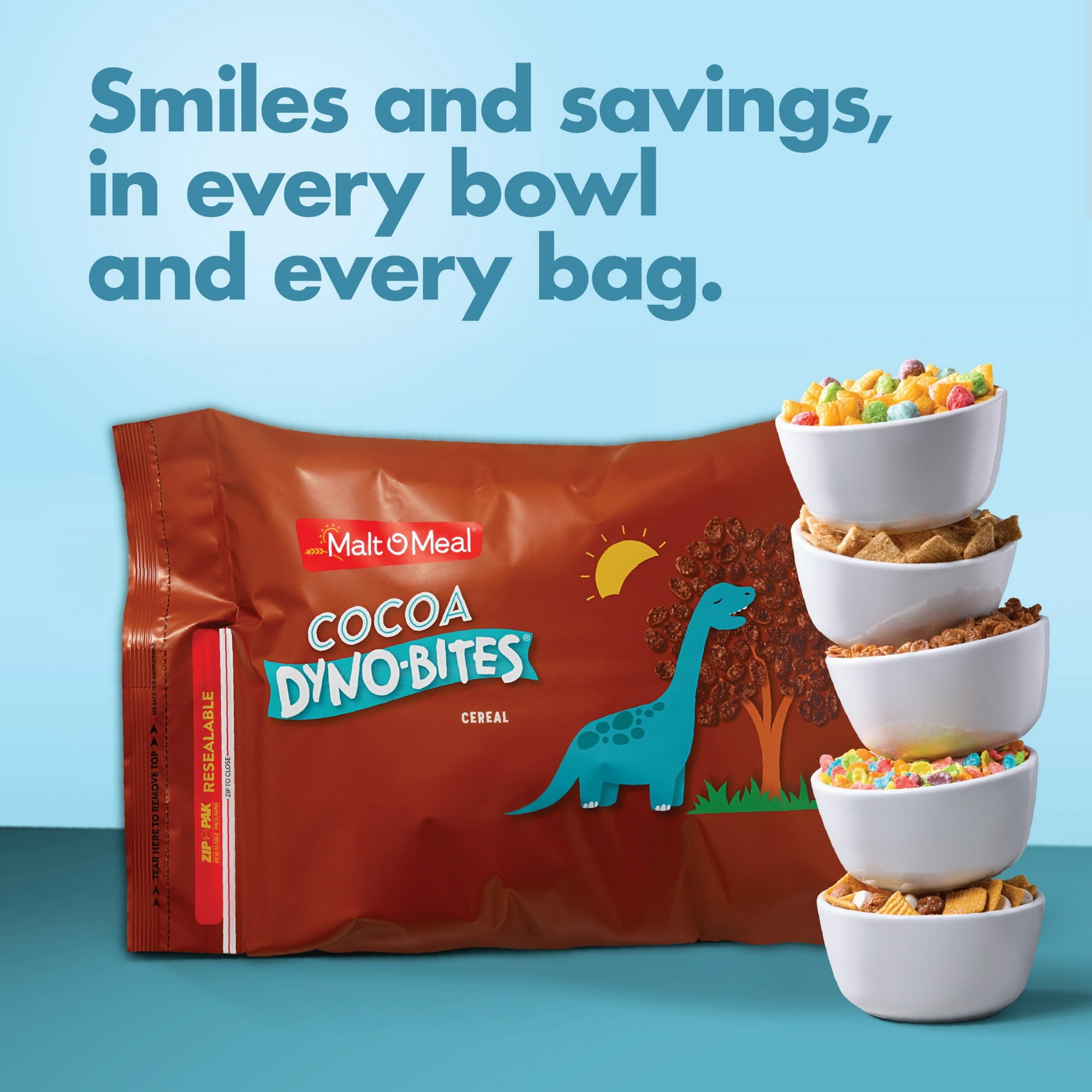 Malt-O-Meal Cocoa Dyno Bites Gluten Free Breakfast Cereal, 32 oz (Pack 4)