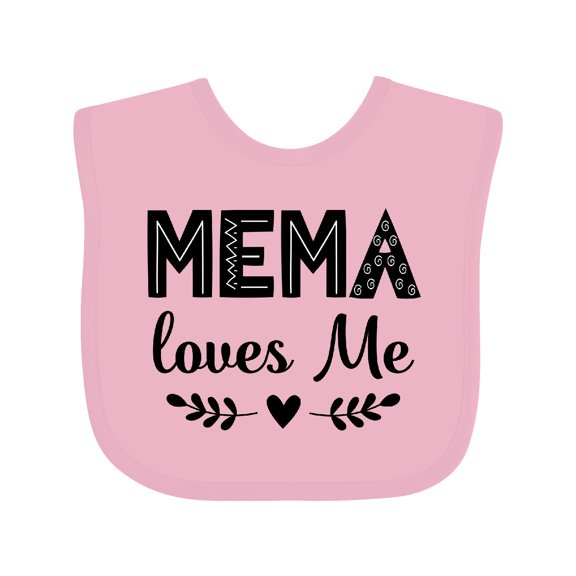 Inktastic Mema Loves Me Baby Clothes Girls Baby Bib