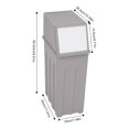 thumbnail image 4 of HYJY 8 Gallon Trash Can,Commercial Trash Garbage Can with Lid,Slim Trash Cans Tall & Narrow Trash Bin Touchless Trash Cans for Restaurant School Kitchen (Grey), 4 of 18