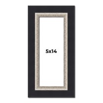 5x14 IN Frame Black Real Wood Picture Frame Width 2.25 Inches | Interior Frame Depth 0.5 Inches |