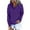 Purple-3, variant on POTETI Womens Hoodies Pullover Casual Long Sleeve Button Hooded Sweatshirts Solid Pullover Tops