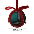 thumbnail image 2 of Plaid Bow Christmas Balls, 3.15 Inch Foam Hanging Ornaments for Holiday Tree Decoration & Festive Home Gift Accents, 2 of 3