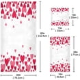 thumbnail image 2 of Coolnut 3 PCS Towel Valentine's Day Mother's Day Red Hearte Love Cotton Bath Towel Set (1 Bath Towel, 1 Hand Towel, 1 Washcloth) for Bathroom, Super Soft and Quick Dry Towels, 2 of 6