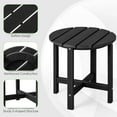 thumbnail image 2 of Gymax 2 Pcs Table d'Appoint Adirondack 18 Pieds' Résistant aux Intempéries HDPE Jardin Patio Noir, 2 of 6