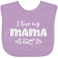 thumbnail image 3 of Inktastic I Love My Mama with Hearts Boys or Girls Baby Bib, 3 of 4