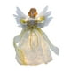 thumbnail image 5 of Figura de ángel en la copa del árbol, adorno para la punta del árbol, muñeco de ángel, decoración navideña clásica Blanco y dorado, 5 of 9