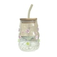 thumbnail image 2 of Aesthetic Glass Cups with Lids and Straws - 13oz Pink Bow Tumbler, Cute Iced Coffee Cups with Cleaning Brush & Gift Box, Valentine's Day Gifts for Her, Back-to-Sc-hool Essentials for G-irls Women, 2 of 9