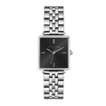 thumbnail image 1 of Alfred Sung Ladies Harmony Silver Black Sunray Dial Link Watch, 1 of 2