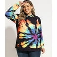 thumbnail image 3 of CASSIE LIZ Womens Hoodies Plus Size 4X Long Sleeve Tie Dye Oversized Sweatshirts Casual Loose Rainbow Hoodies Drawstring Pullover Fall Winter Tops 4XL 24W 26W, 3 of 5