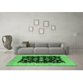 thumbnail image 3 of Ahgly Company Indoor Rectangle Oriental Emerald Green Industrial Area Rugs, 5' x 7', 3 of 4