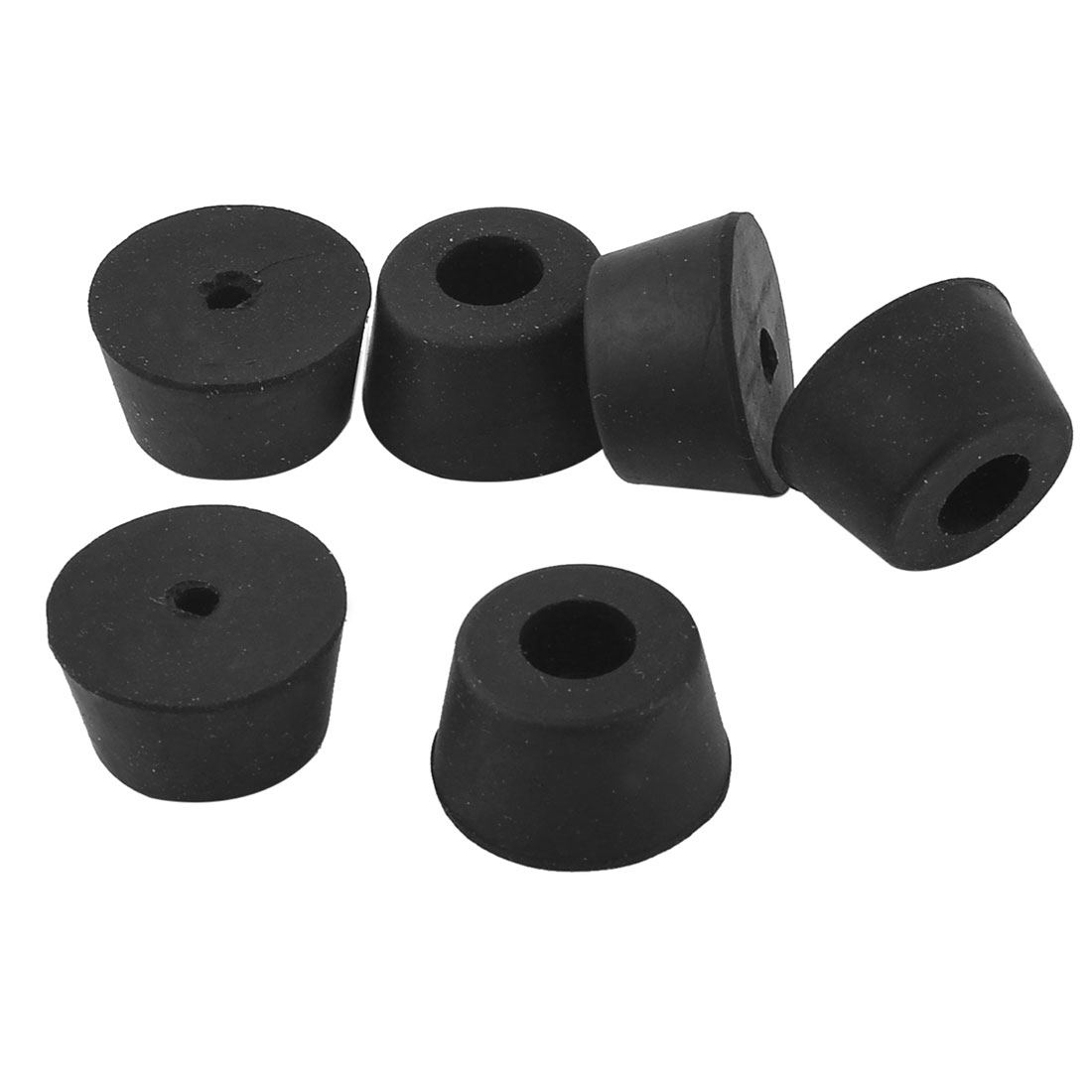 6 Pcs Desk Feet Protector Conical Black Rubber Chair Leg Tips Pad