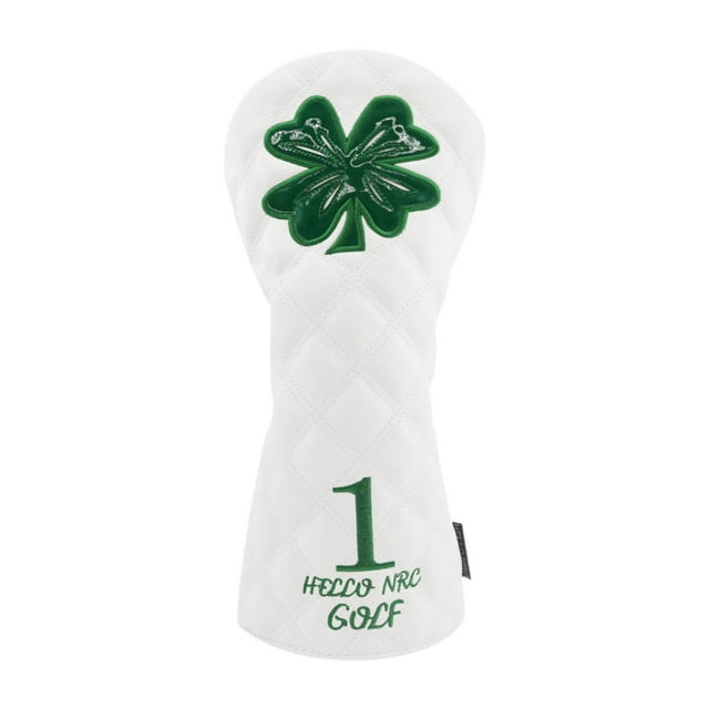 Siruishop Housse de Tête de Golf Anti-Rayures Protection de Queue de Golf Housse de Club de Golf Conducteur d'Entraînement de Golf Blanc
