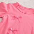 thumbnail image 5 of Xyant Toddler Baby Girl Summer Clothes 2 Piece Cute Outfits Bow Short Sleeve T Shirt and Shorts Sets (Hot Pink,6-9 Months), 5 of 7