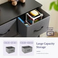 thumbnail image 4 of EDX 9 Drawer Dresser, Wide Chest of Drawers Nightstand Storage Tower Storage Fabric Dresser with Wood Top for Living Room, Bedroom, Hallway,Grey, 4 of 8