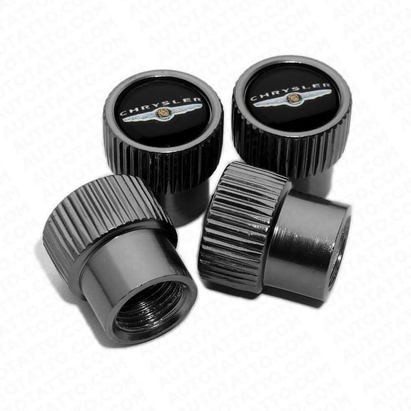 4pcs Universal Fit Chrysler Car Wheels Tire Air Valve Caps Stem Dust Cover Grey