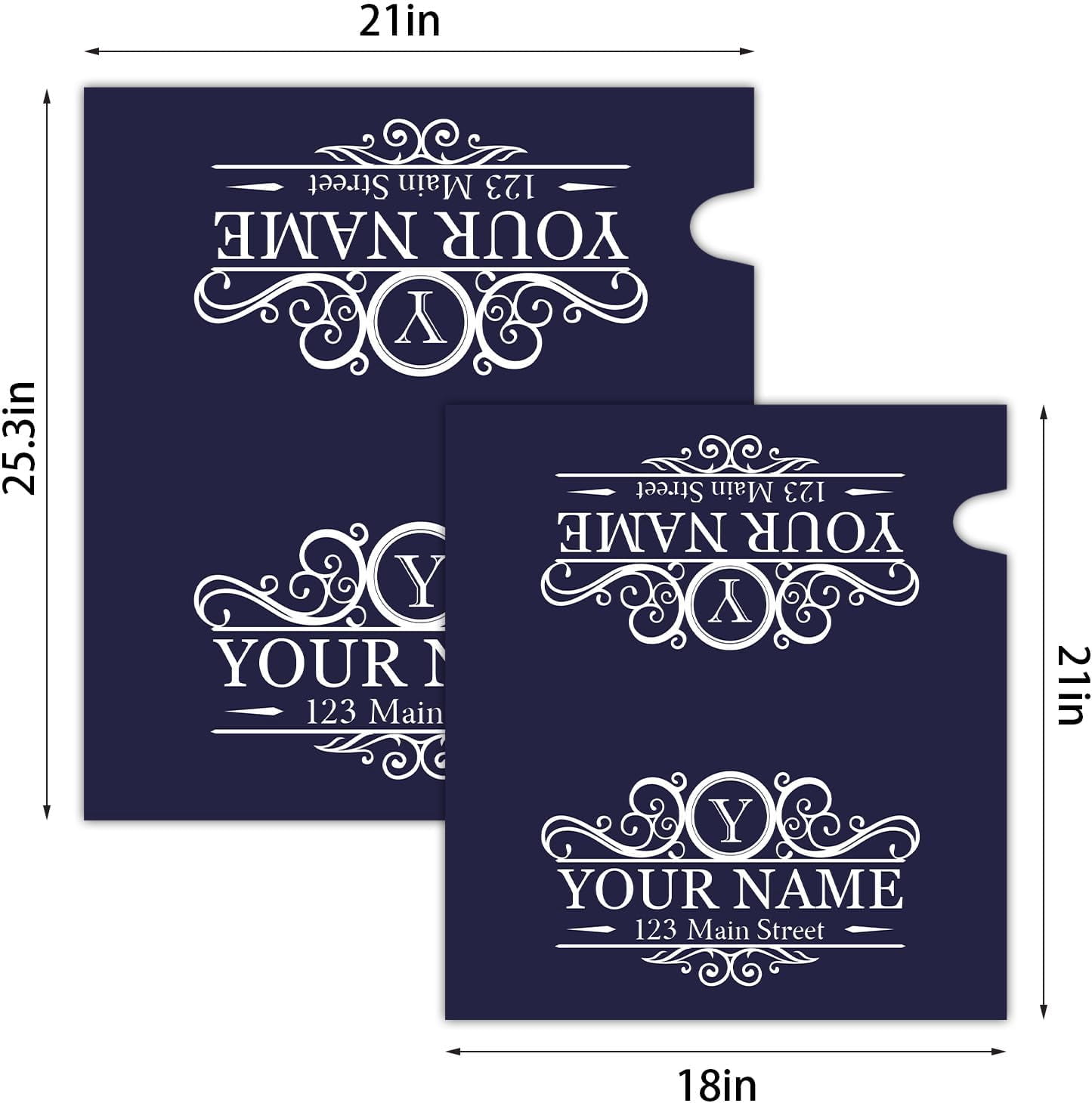 Custom Mailbox Covers Magnetic Add Photo Logo Family Name House Address Text Customized Mailbox Post Cover Double-Sided Printing Waterproof for Festival Holiday Outdoor Decor Garden Yard