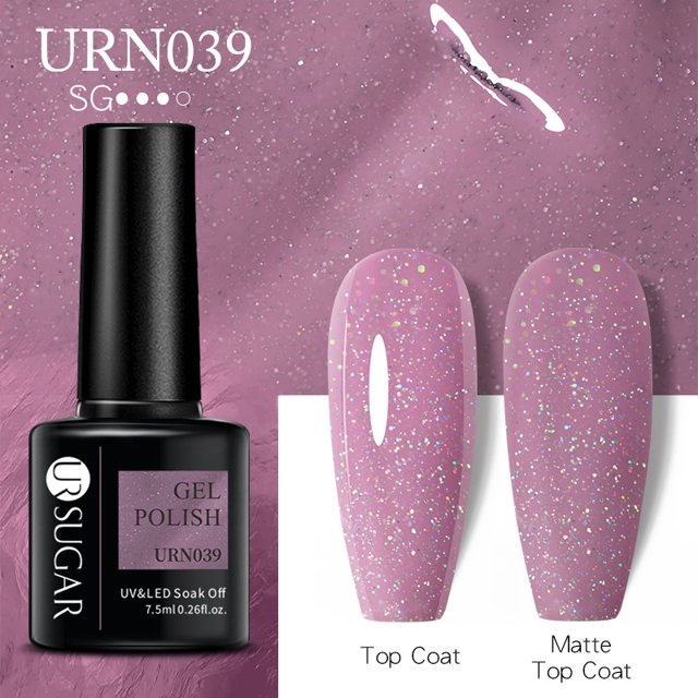 UR SUGAR 7.5ml Oscuro Púrpura Gel Esmalte De Uñas Remojar UV LED Semi Permanente Manicura Arte Mate Top Coat Gao Jiahui unisex