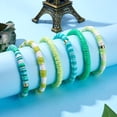 thumbnail image 3 of Set de pulseras Heishi de 6 mm, discos de vinilo, arcilla, cuentas de amistad, pulseras apilables, cuerda elástica, estilo boho, ideales para la playa, vacaciones, fiestas, mujeres y niñas., 3 of 5
