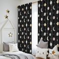 thumbnail image 5 of Blackout Kids Curtains,Black Planet Moon Pattern Childrens Insulated Curtains Set Of 2,Bedroom Essentials,Toddler Room Decor 52x84in(132x213cm), 5 of 5