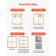 thumbnail image 2 of VEVOR Twin Size Bunkie Board, 1.5 in Bed Board Slats with 200D Oxford Cloth, Wooden Mattress Support for Twin Size Bed, Easy Assembly Support under Mattress, 2 Piece, Gray, 2 of 8