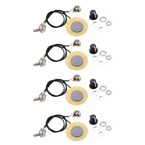 APPLAYERR Acoustic Instrument Disc Piezo Pickup 4 Pack 50mm Transducer Prewired Easy Install for Guitar Violin Ukulele Banjo
