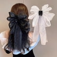 thumbnail image 4 of Ruban Griffes Cheveux Nœud en Maille Gaze Mignon Quotidien Chaud C9, 4 of 8