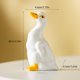 thumbnail image 5 of Estatua de pato de cerámica, linda mini figura de pato, escultura de animal pequeño para decoración del hogar, oficina, escritorio, jardín y porche., 5 of 7