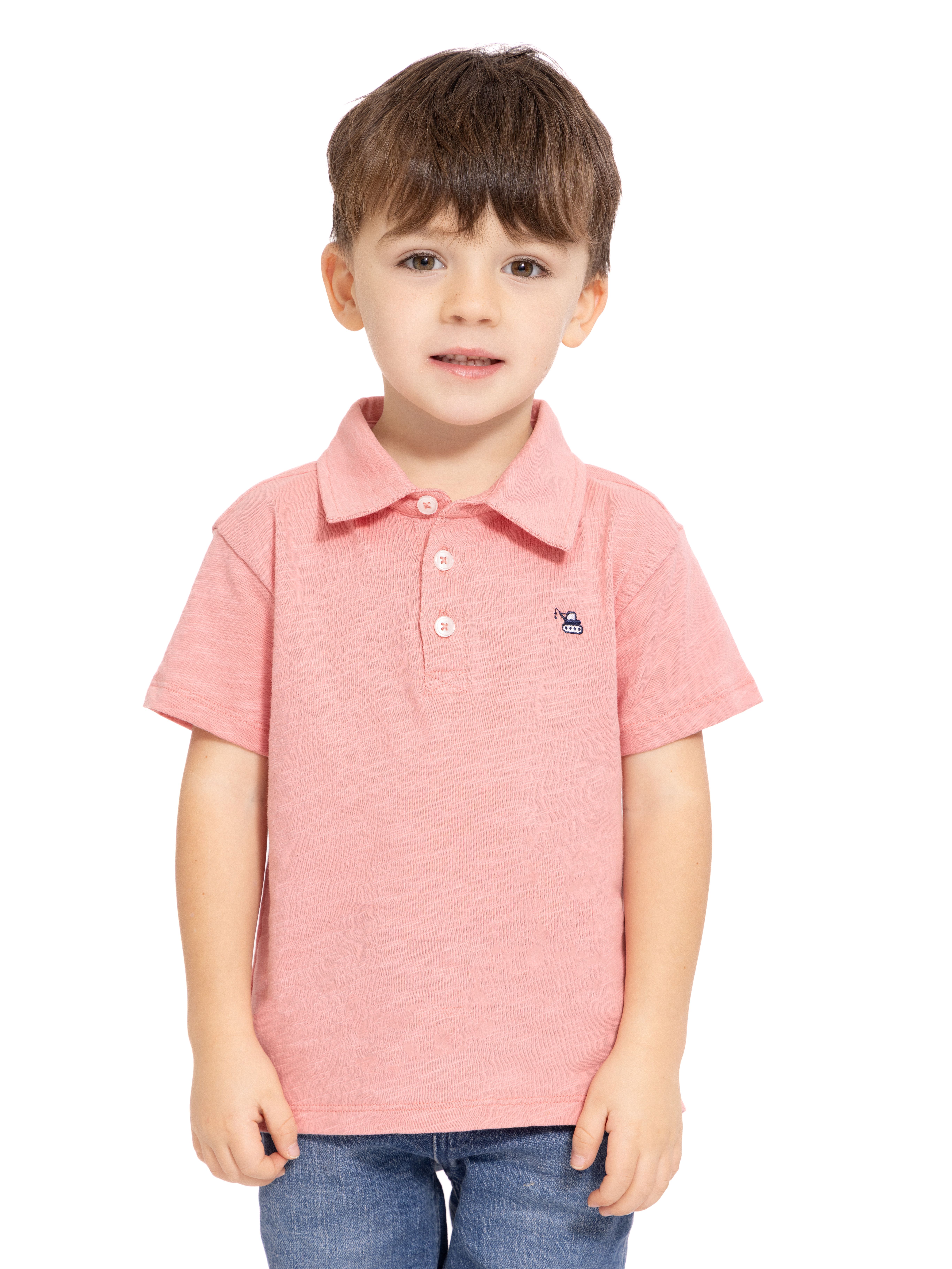 Wonder Nation Toddler Boys Cotton Polo Shirt with Short Sleeves, Sizes 12M-5T