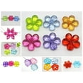 thumbnail image 2 of U8MO Craft DIY Mixed Colour Transparent Acrylic Charm Beads Various Rose Flower Shape-100pcs Snowflake Flower 15mm, 2 of 7
