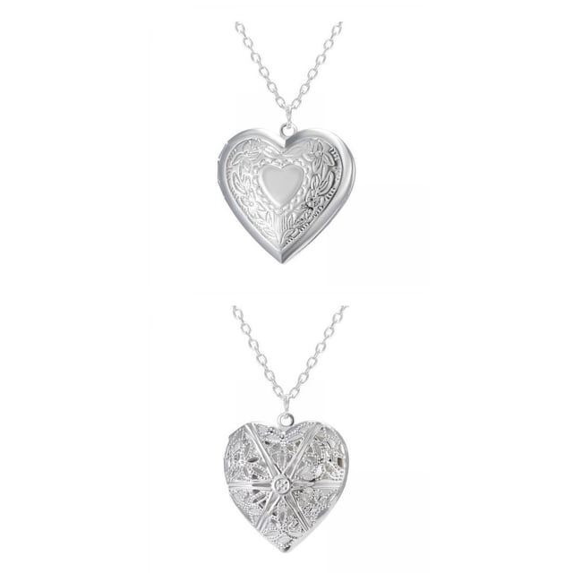 2 uds. Collar con medallón para fotografía con imágenes de joyería para de mujer