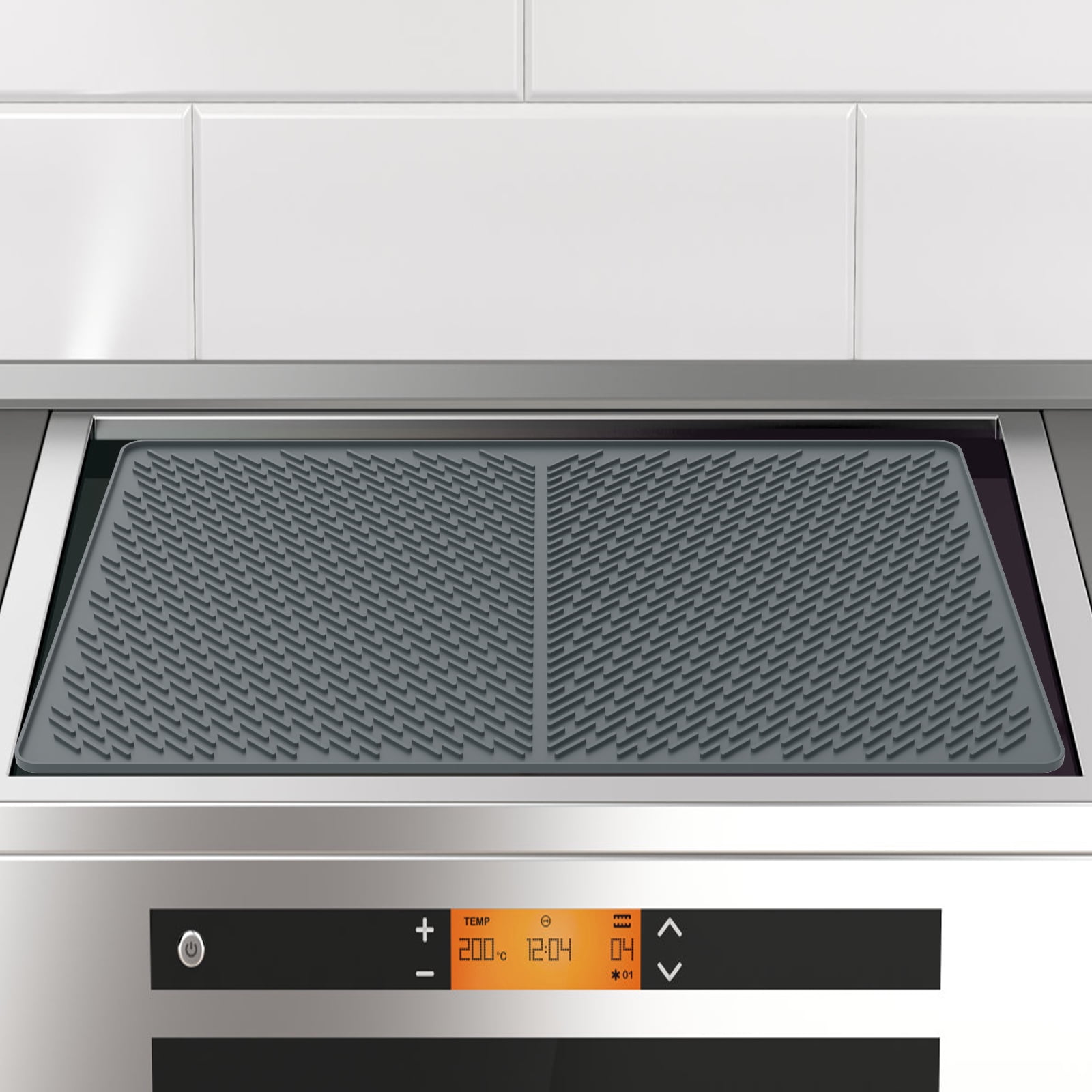 Lzvxtym Stove Top Cover, Silicone Stove Top Cover Heat Resistant Glass Stove Mat for Electric Stove, 28×20 Inch, Dark Gray