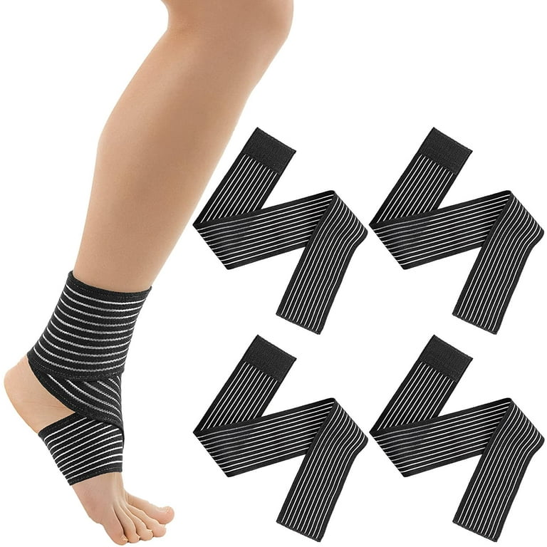 Heldig Elastic Compression Bandage Compression Sleeve for Men and Women,  Compression Wraps Lower Legs for Stabilising Ligament, Joint Pain, Sport,  Adjustable BlackB 