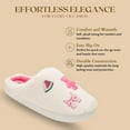 thumbnail image 4 of Kensie Womens' Slippers – Cozy House Slippers for Women, Soft and Fuzzy Indoor Slippers, 4 of 9