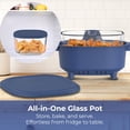 thumbnail image 4 of Rosewill 4-in-1 Portable Glass Air Fryer, 4.7QT Transparent Glass Cooking Pot with Storage Lid & Tongs, Compact Smart for Deep Roast, Recrisp, Keep W, 4 of 7