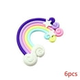 thumbnail image 1 of 6pcs Rainbow Decoration Candy Color Stars Clouds Curler Phone Soft Pottery Rainbow DIY, 1 of 2