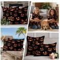 thumbnail image 5 of Black Orange Halloween Outdoor Waterproof Pillow Covers, Pumpkins Botanical Decorative Square Throw Pillowcase Sofa Cushion Sham for Patio/Couch/Chair, 18"x18" 2 Pack, 5 of 8